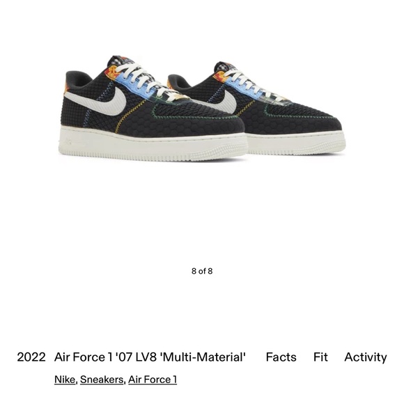Make An Offer! 2022 Air Force 1 '07 LV8 'Multi-Material' Men’s 8.5 new in box - Picture 8 of 8